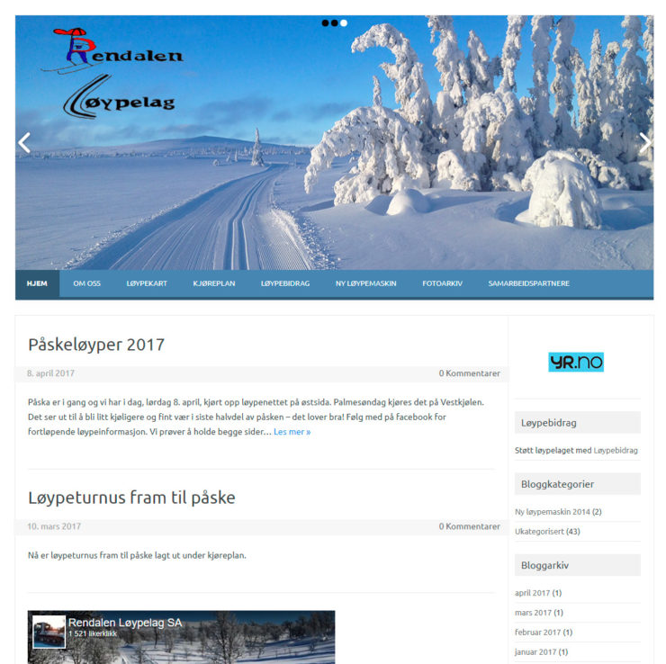 Nettside for Rendalen løypelag